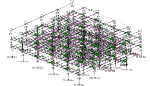 BIM Structural service-wire-frame model of medical center
