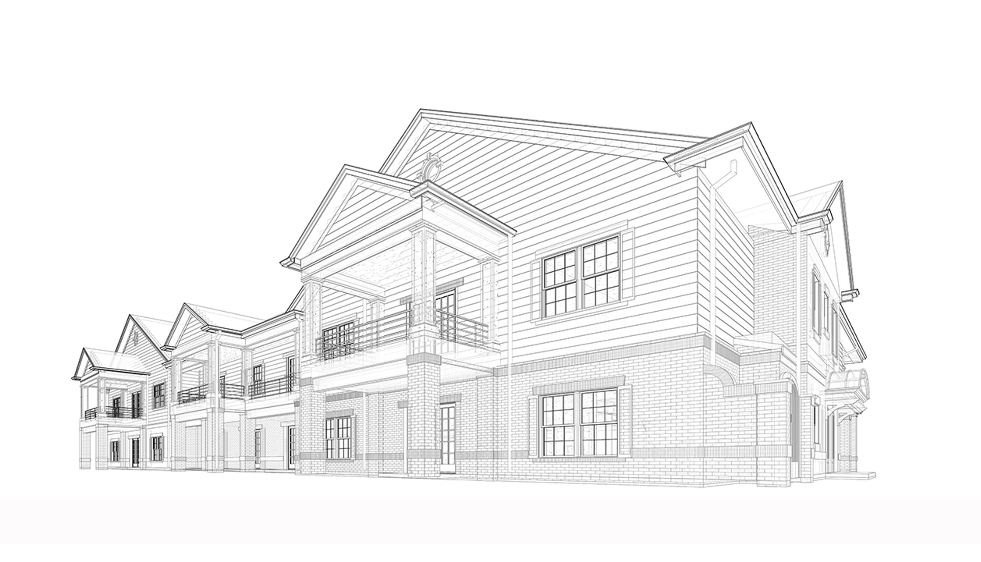 Wire-frame-3D-model-Architecture-Design-by-United-BIM