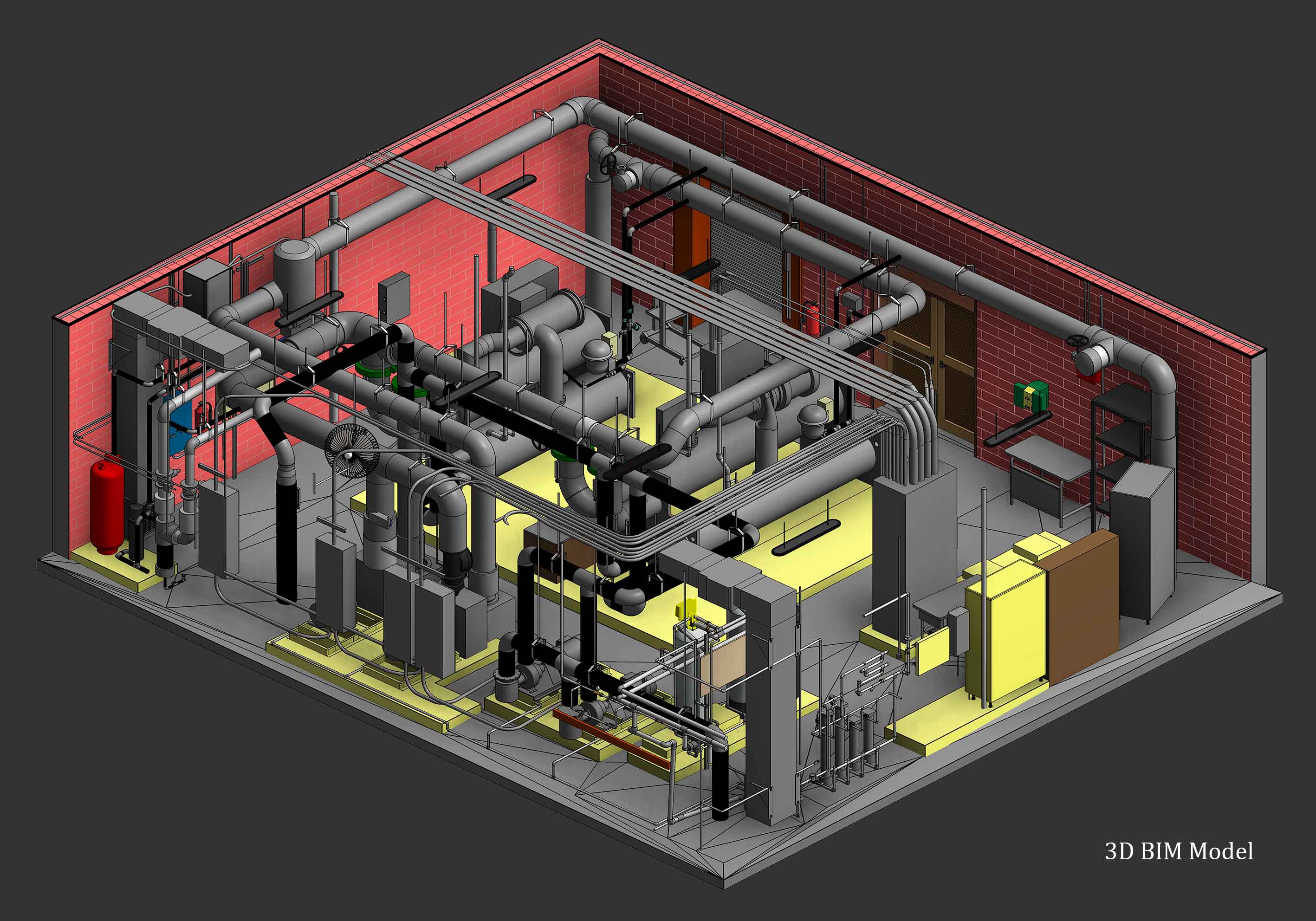 3D BIM Model of Education School Building