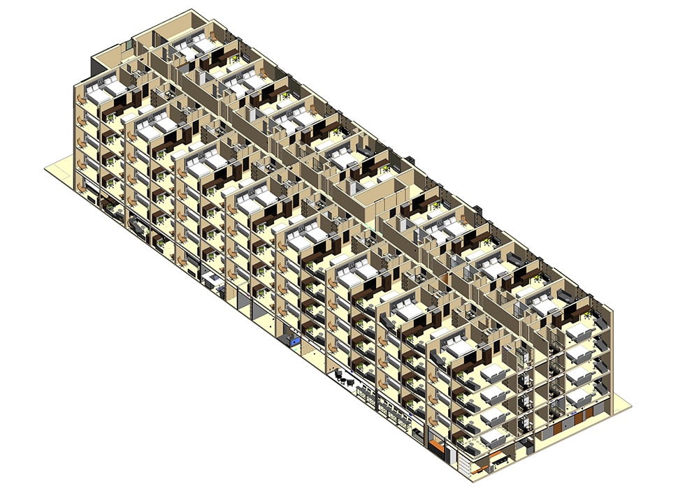 BIM-Architectural-Modeling-Section-with-Revit-Families-BIM-During-Hotel-Re-branding-Project