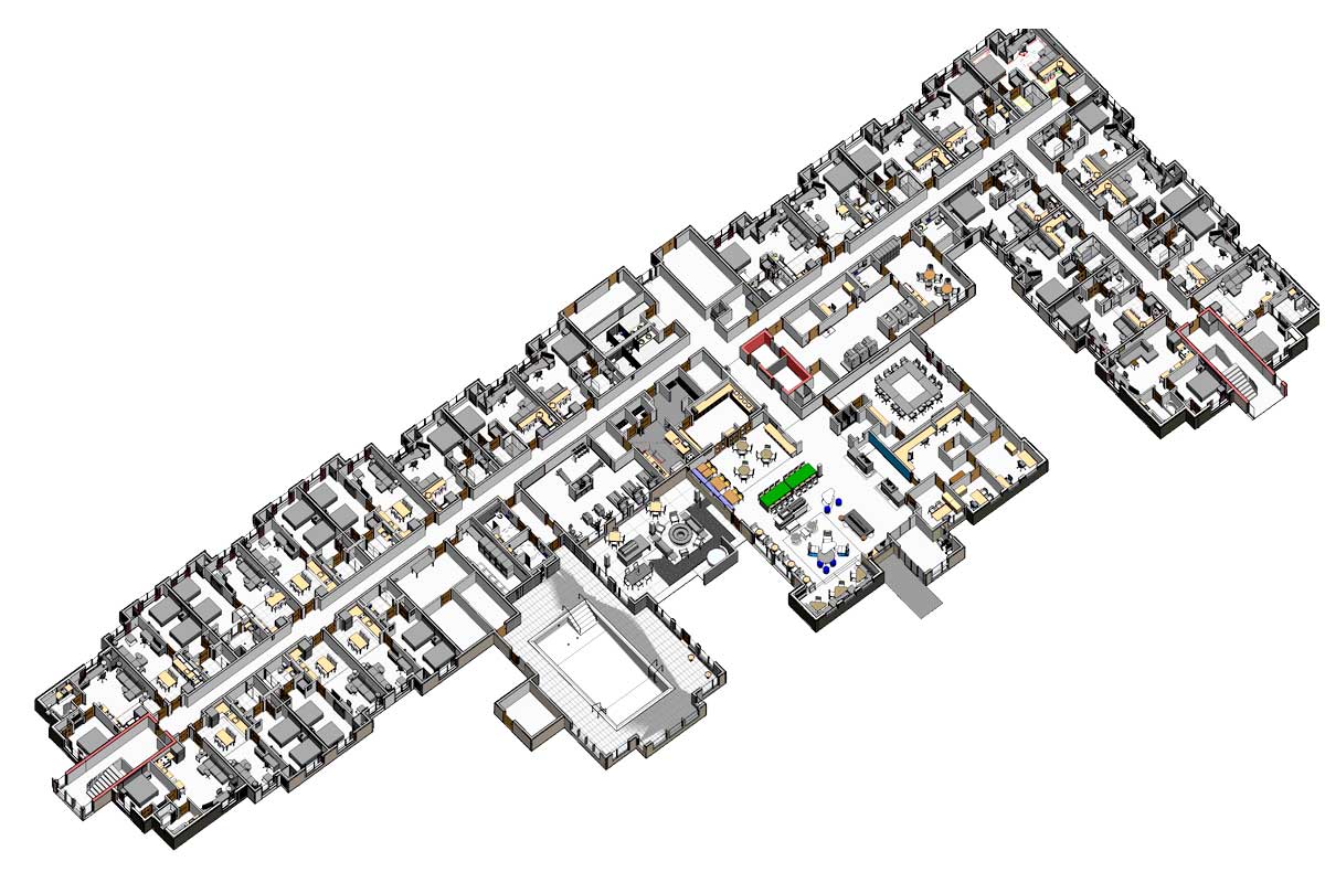 Section-View-of-Residence-Inn-BIM-Architectural-Modeling-Services-in-Colorado-by-United-BIM