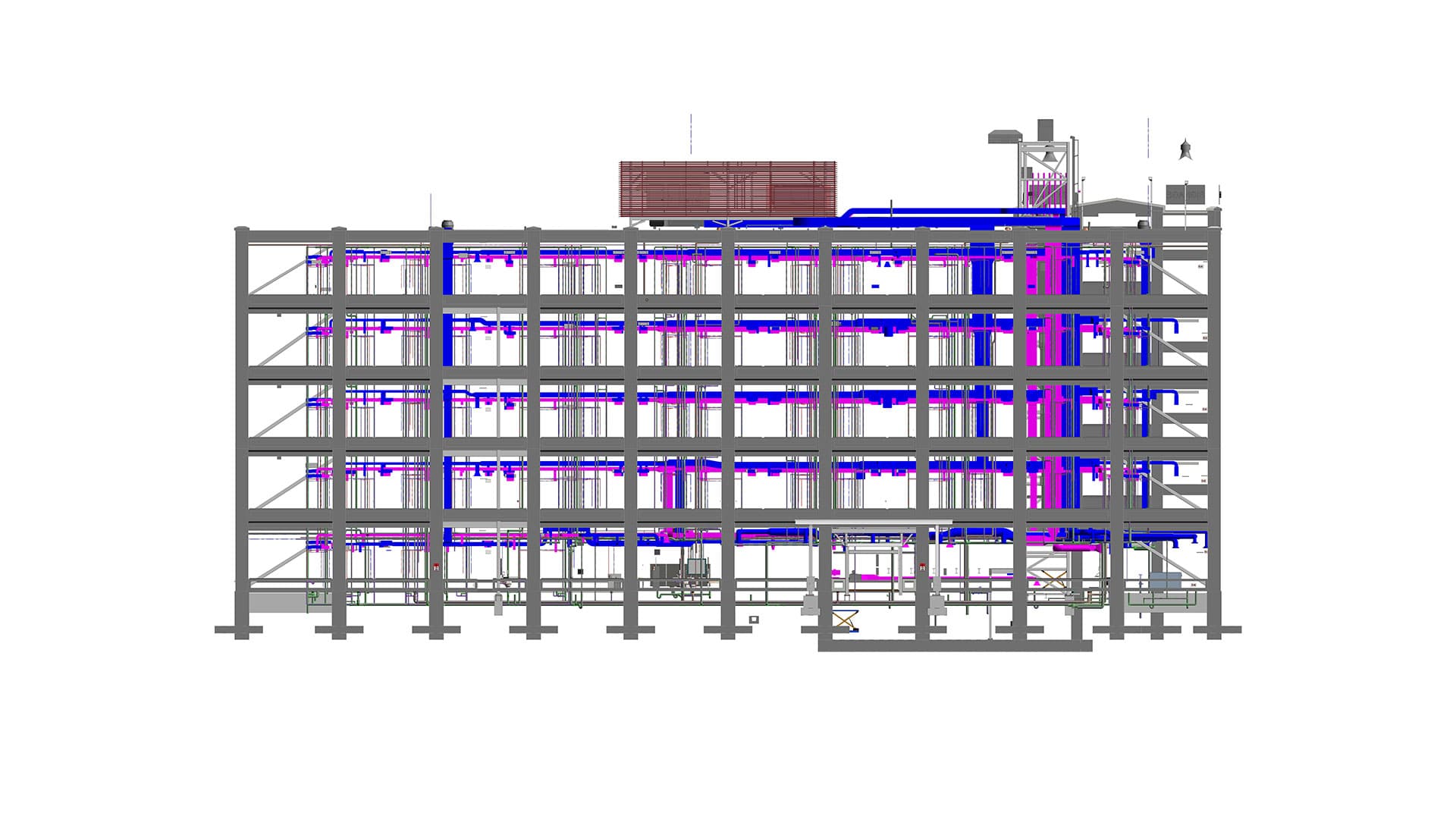 Structural-Model-with-integrated-MEP-designs--Hotel-Project-BIM-Modeling-Services-by-United-BIM-1