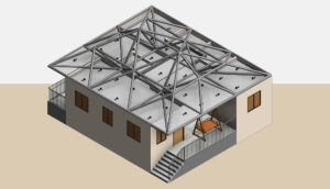 Roof-Structure-3D-Model-with-Architectural-Model-of-Home_Residential-Project