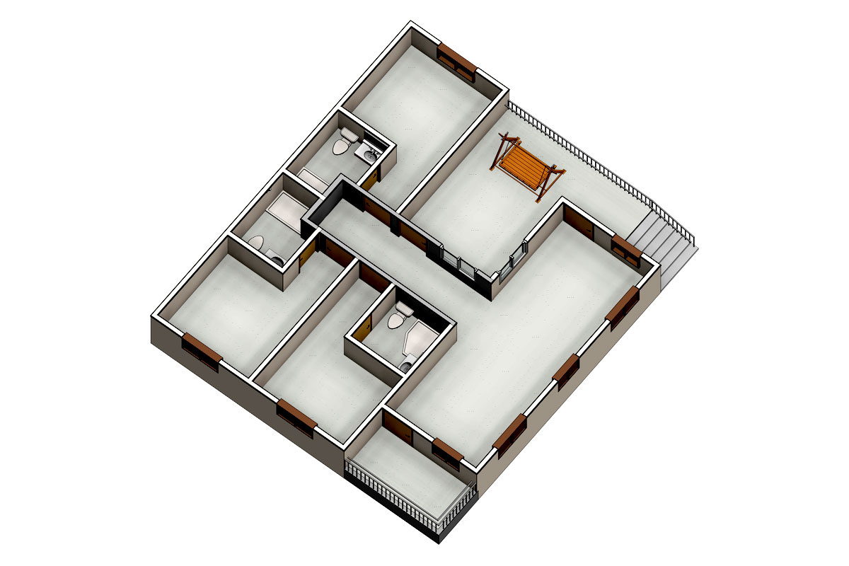 Section-View-of-Housing-Project-Architectural-Modeling-Services-by-United-BIM
