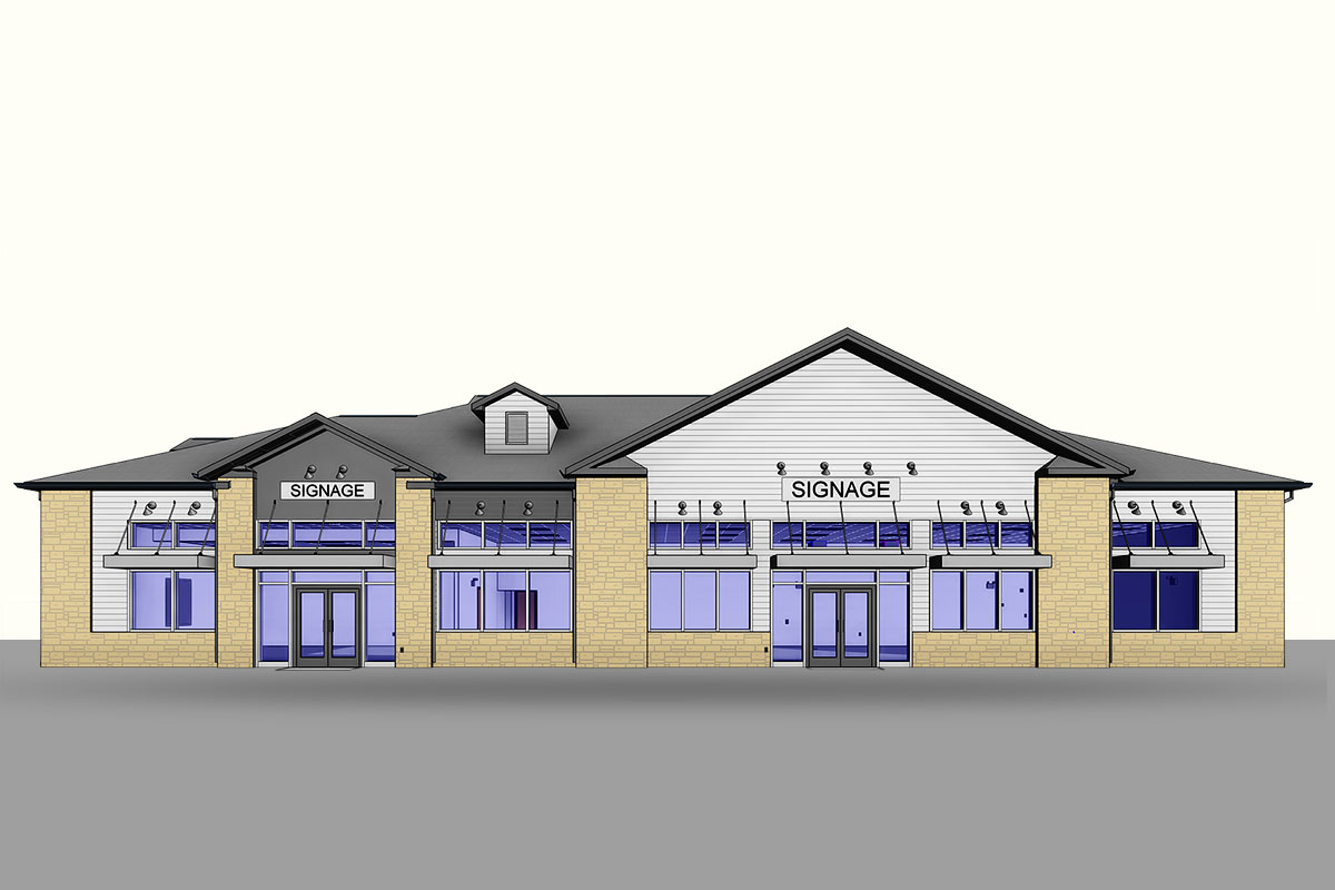 Silver-Lane-Gas-Station-Front-Elevation-Architectural-Modeling-Services-by-United-BIM
