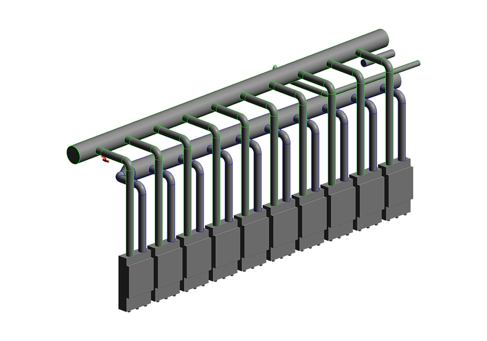 copper pipe supports revit models bim