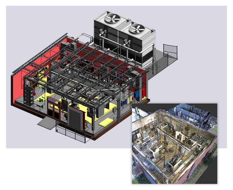 Scan to BIM Mechanical Room Project by United-BIM