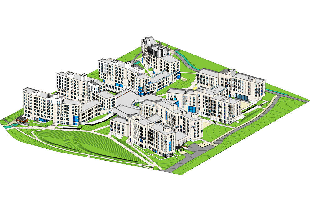 Architectural BIM modeling of Ivy-league university by United-BIM.