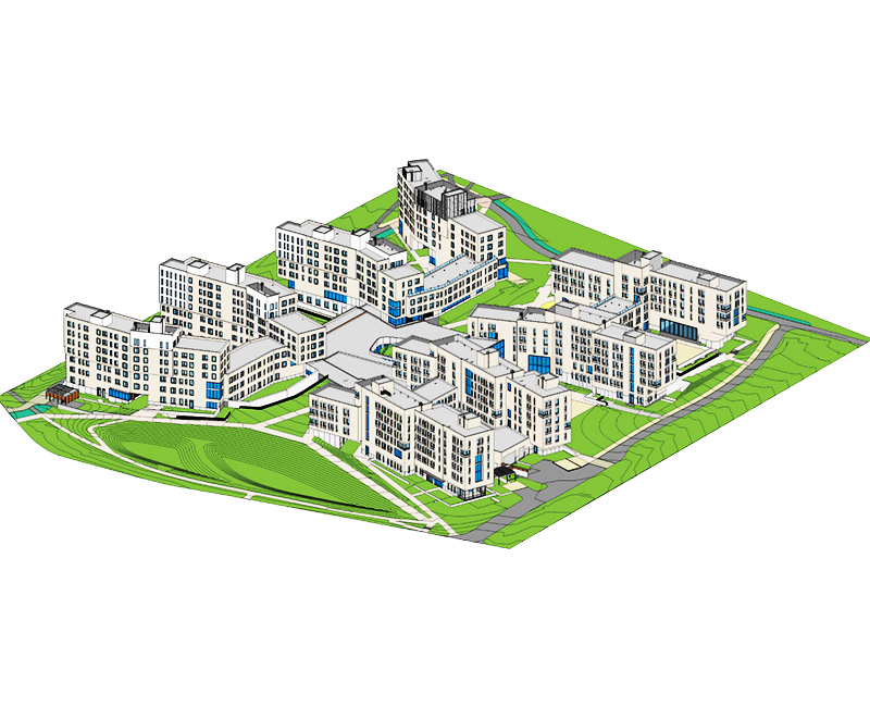 Architectural BIM modeling of Ivy-league university by United-BIM Architectural BIM modeling of Ivy-league university by United-BIM