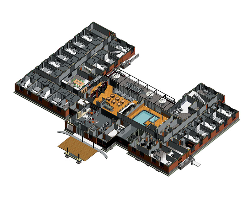 BIM services for a new hotel construction project by United-BIM