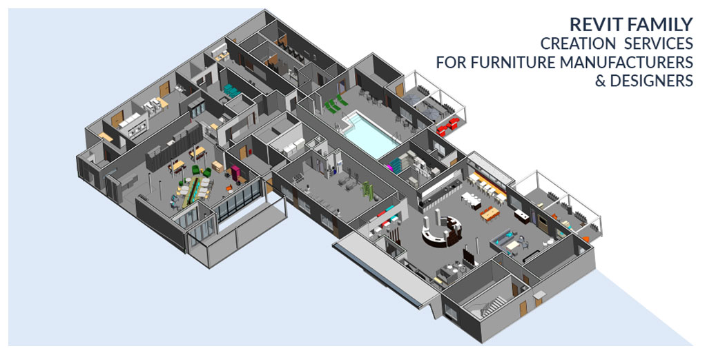 Revit Family Creation Services for Furniture Manufacturers & Designers by United-BIM