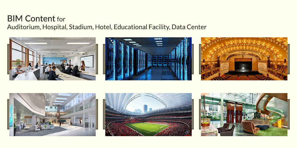 BIM-Content-for-Auditorium,-Hospital,-Stadium,-Hotel,-Educational-Facility,-Data-Center-by-United-BIM