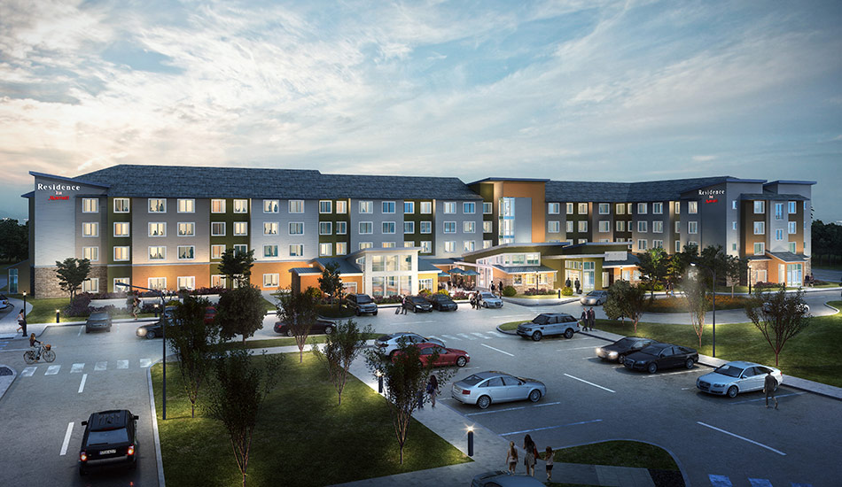 Exterior Rendering of a Hotel by United-BIM Exterior Rendering of a Hotel by United-BIM