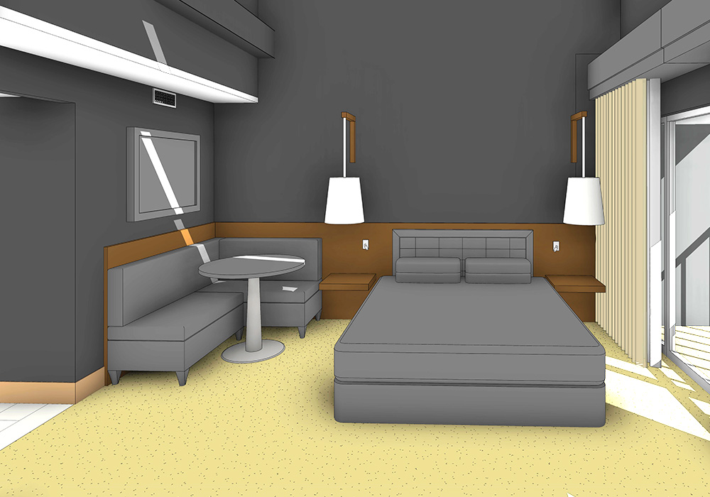 3D Modeling of Room for a Hotel