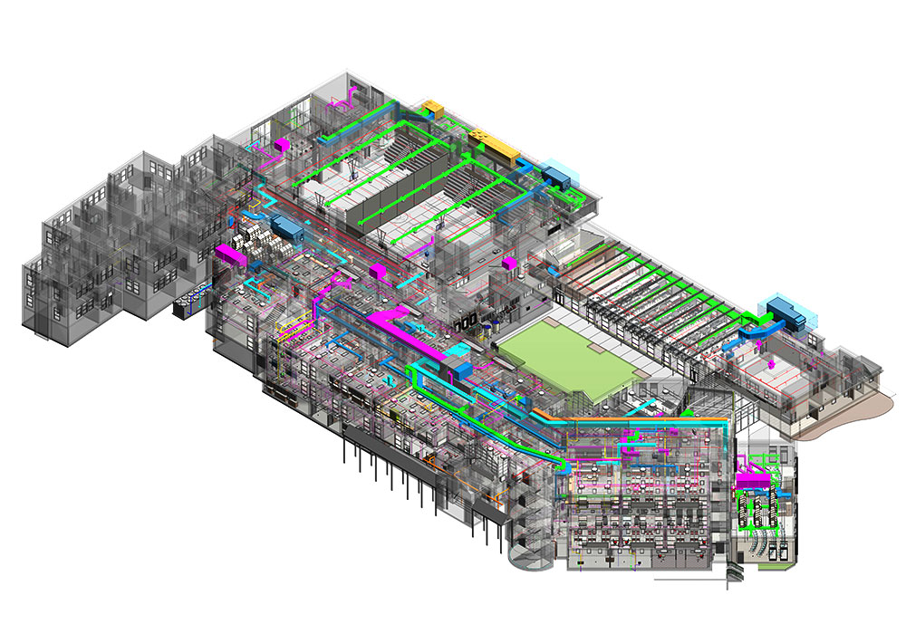 MEPFP BIM Model of a Middle School Project by United-BIM