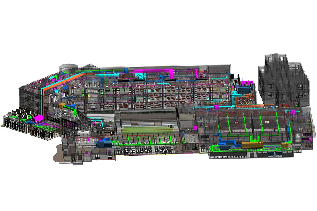 MEPFP BIM Model of a Middle School Project by United-BIM