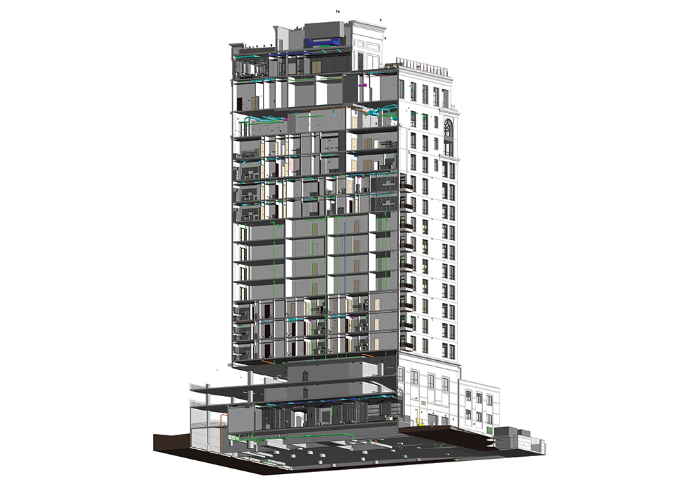 Architectural BIM modeling Services for a Residential Tower Project by United-BIM