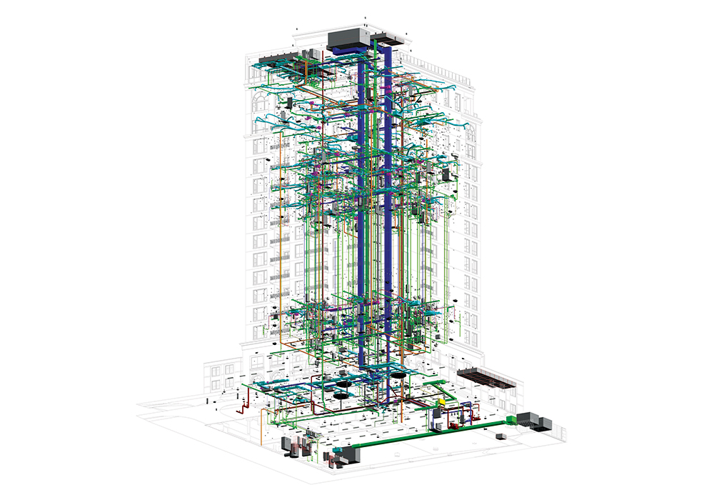 MEP Modeling Services for a Residential Tower Project by United-BIM Inc.