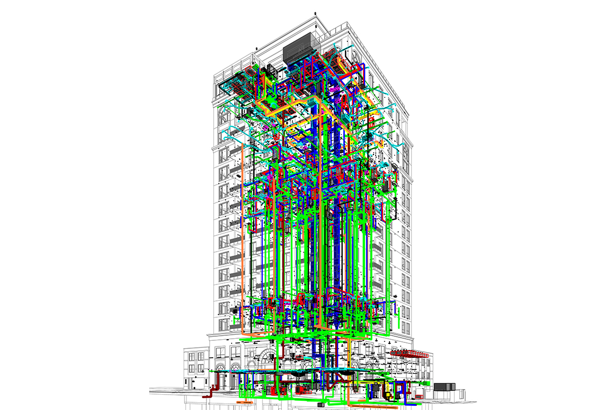 MEP Modeling and Coordination Services for a Residential Tower Project by United-BIM Inc.