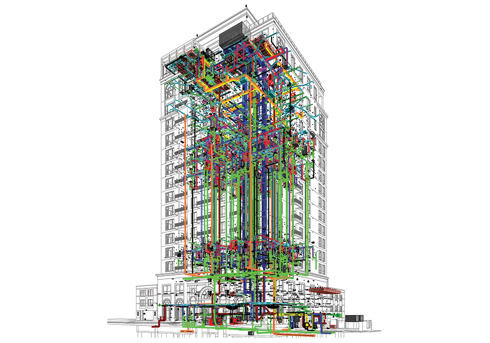 MEP Modeling and Coordination Services for a Residential Tower Project by United-BIM Inc.