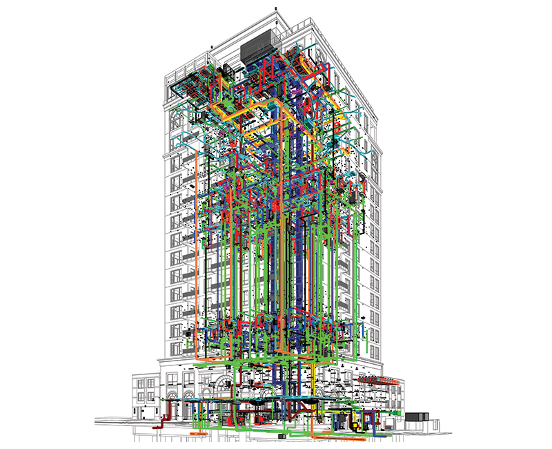 MEP Modeling and Coordination Services for a Residential Tower Project by United-BIM