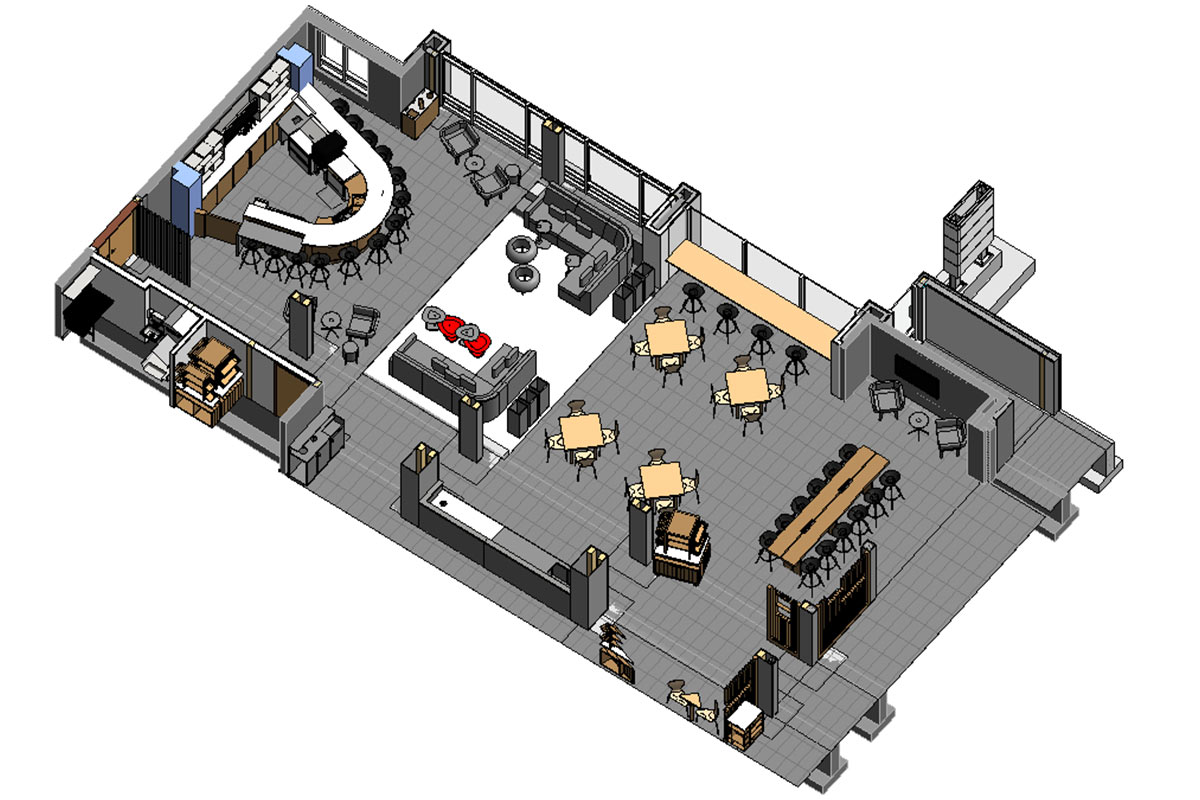Aection View Architectural BIM Services for a hotel project in Rhode Island