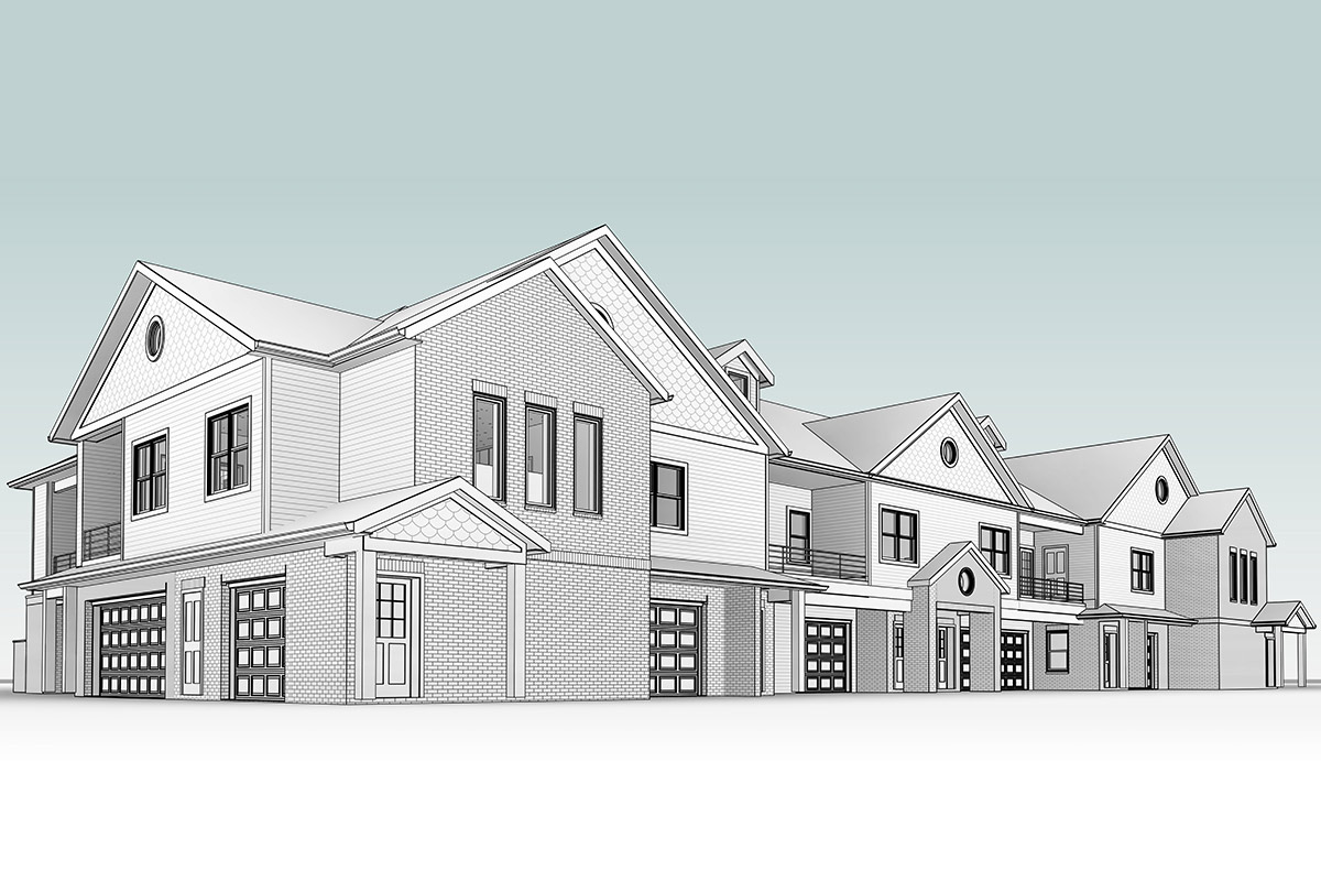 Architectural BIM Services for Multi-residential project in Michigan.