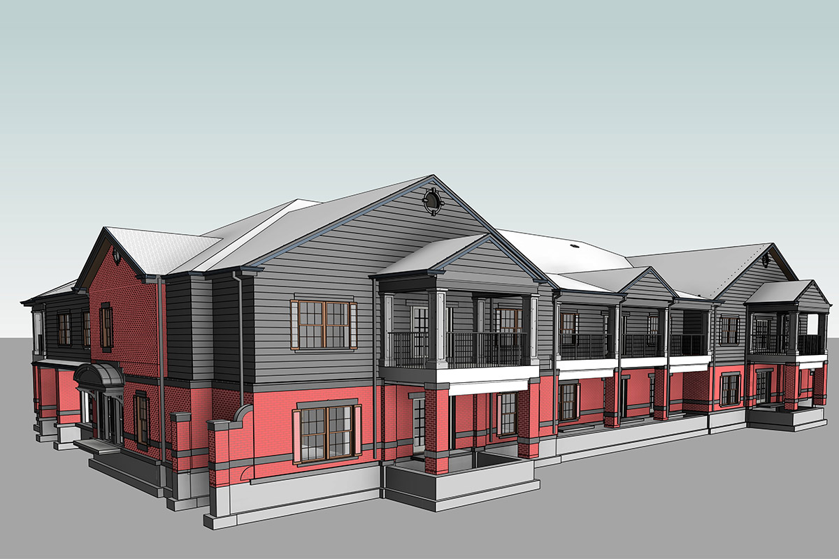 Architectural BIM modeling and coordination Services__multi residential project in West Virginia
