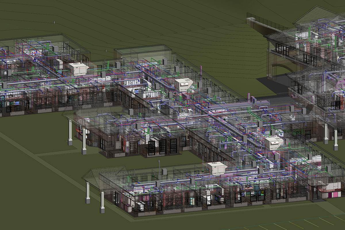 Large View MEP Modeling and coordination services for Reisdential project in Bloomfield, CT