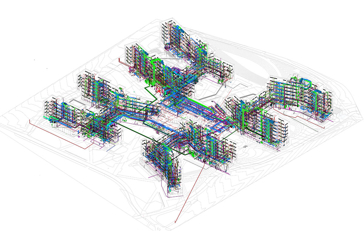 MEP BIM Modeling and Coordinaton Services for Education Project in New Hampshire