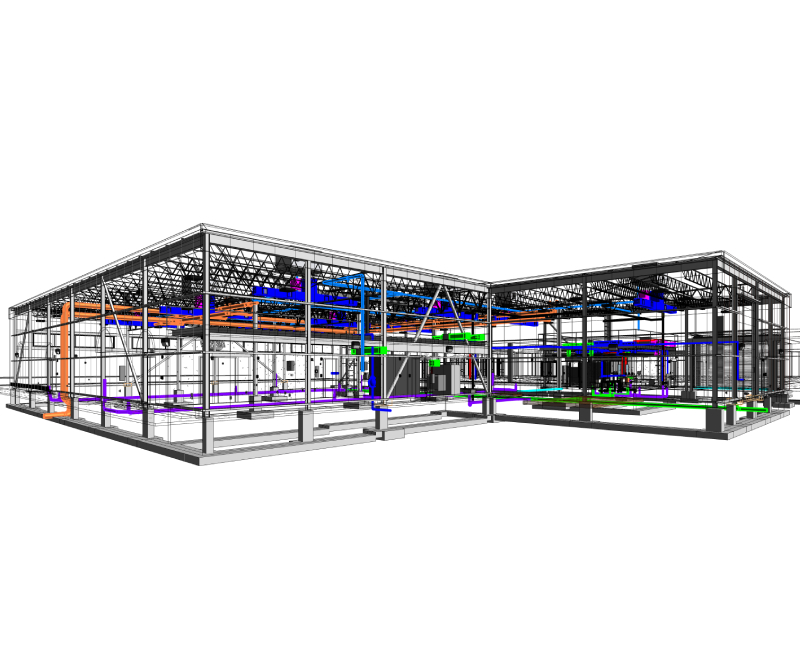 MEP BIM Services for Manufacturing Project in Bloomfield, CT