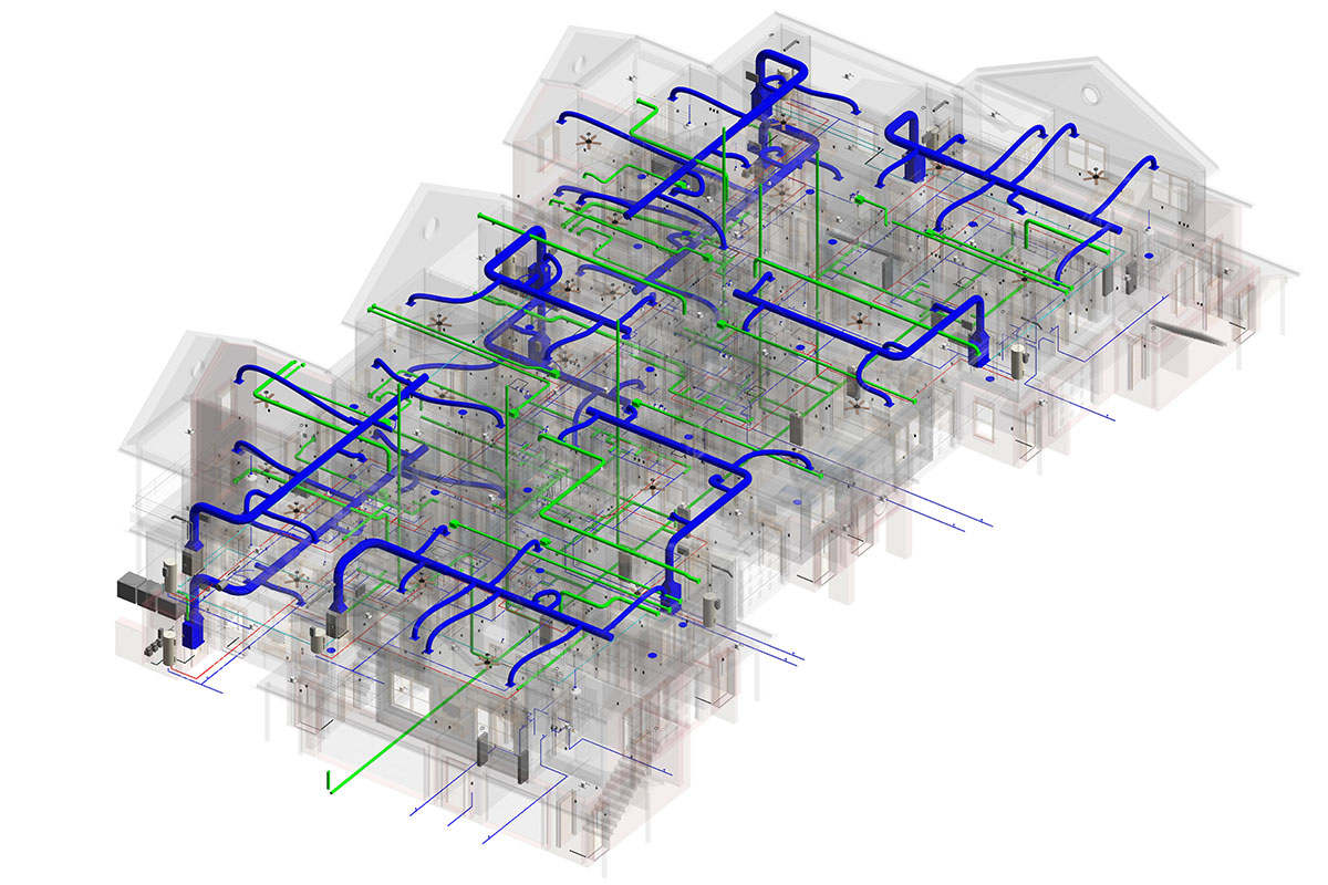MEP BIM modeling and coordination Services for Multi-residential project in Michigan.