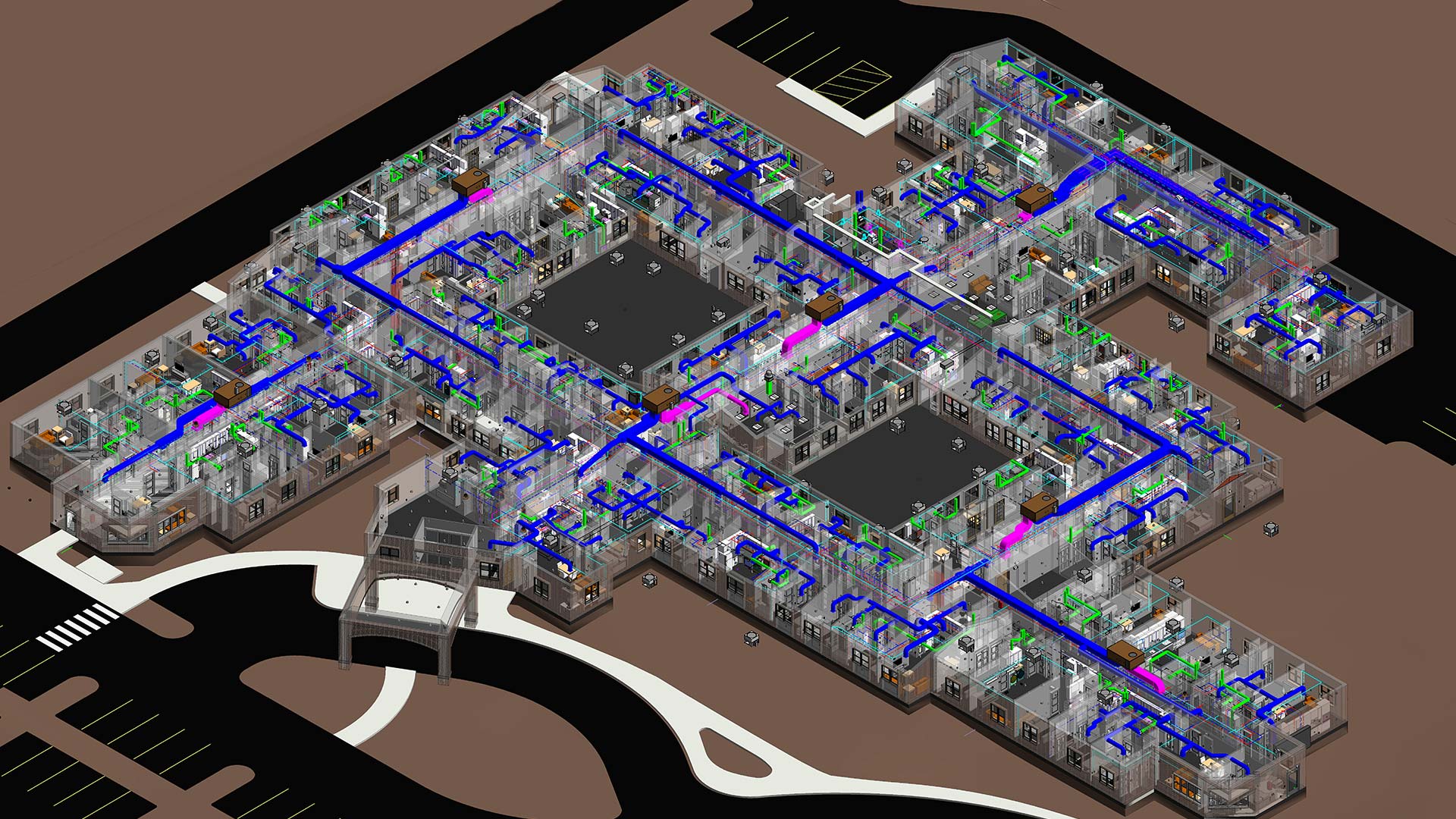 MEP-FP BIM Services for Multi-family residential project in Connecticut by United-BIM Inc