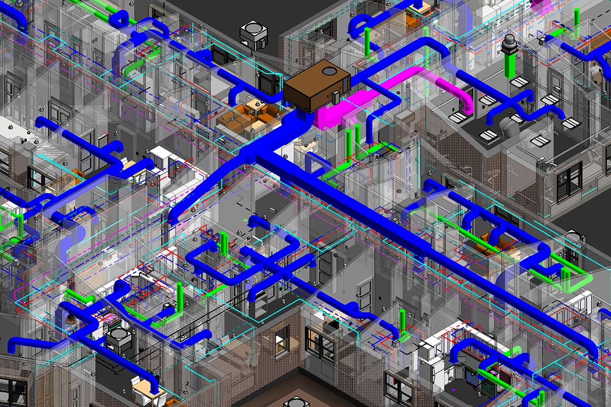 MEP-FP BIM Services for Multi-family residential project in Connecticut by United-BIM Inc