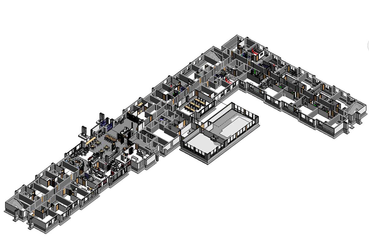 Section View of Architectural BIM project in Rhode Island