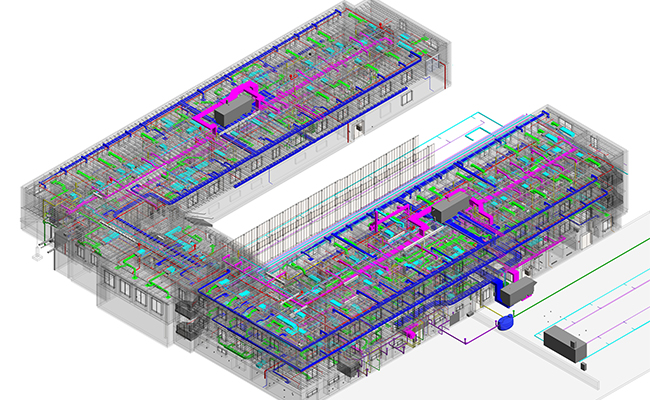 MEP Modeling services for a Boston Medical Center by United-BIM Inc