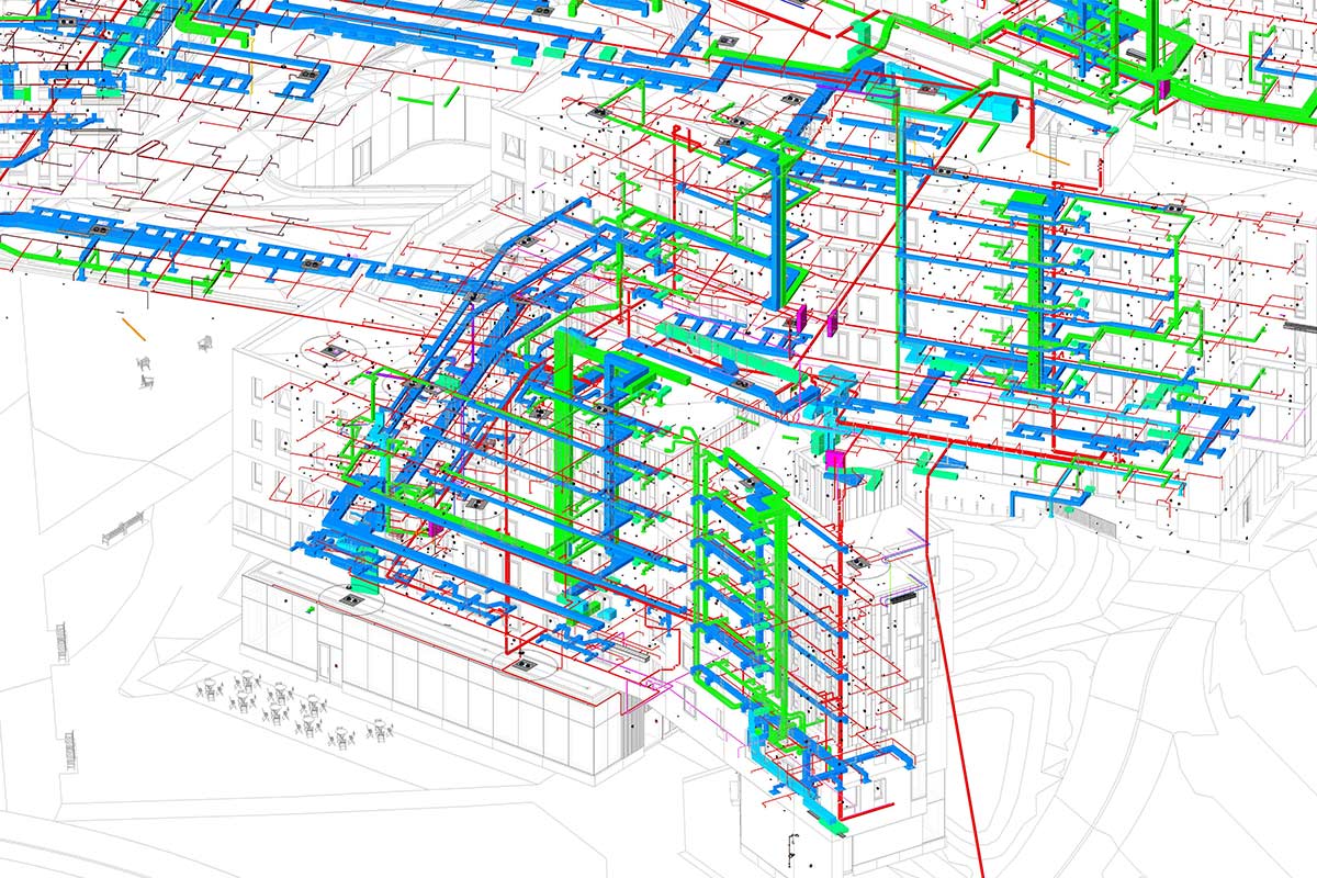 MEP BIM Modeling and Coordinaton Services for Education Project in New Hampshire.