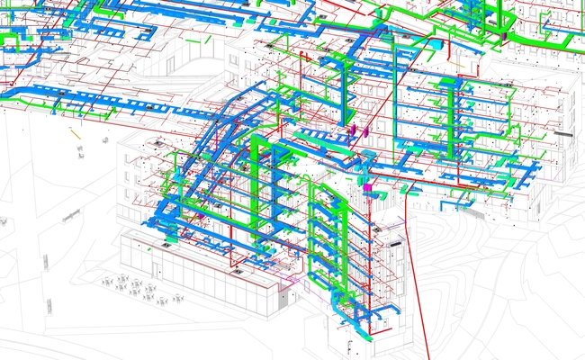 MEP BIM Modeling and Coordinaton Services for Education Project in New Jersey