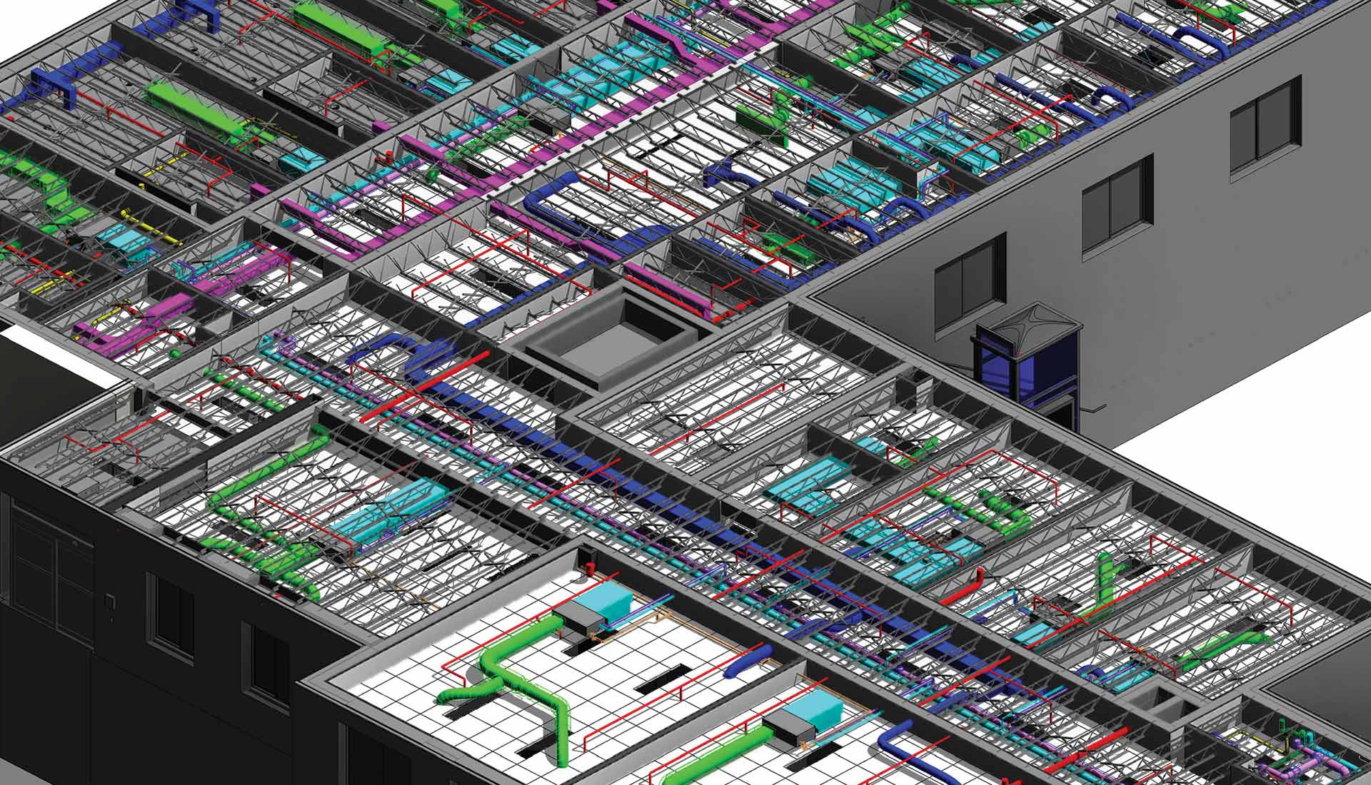 MEP Coordination services for a Boston Medical Center by United-BIM Inc.