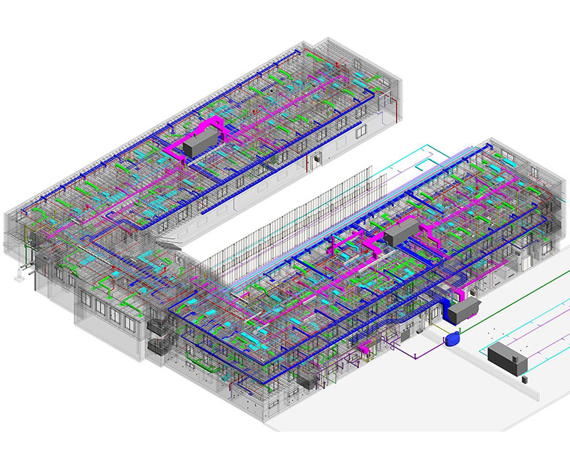MEP Modeling services for a Boston Medical Center by United-BIM Inc.