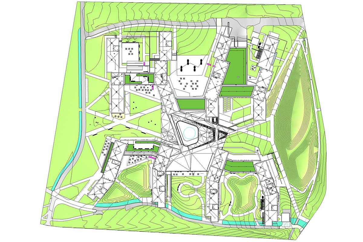 Top view Architectural BIM Services for Education Project in New Hampshire