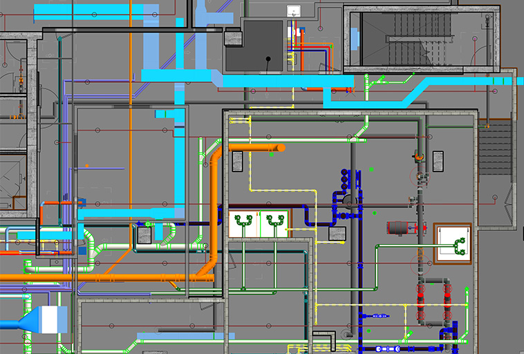 3d plumbing model view of new jersey project