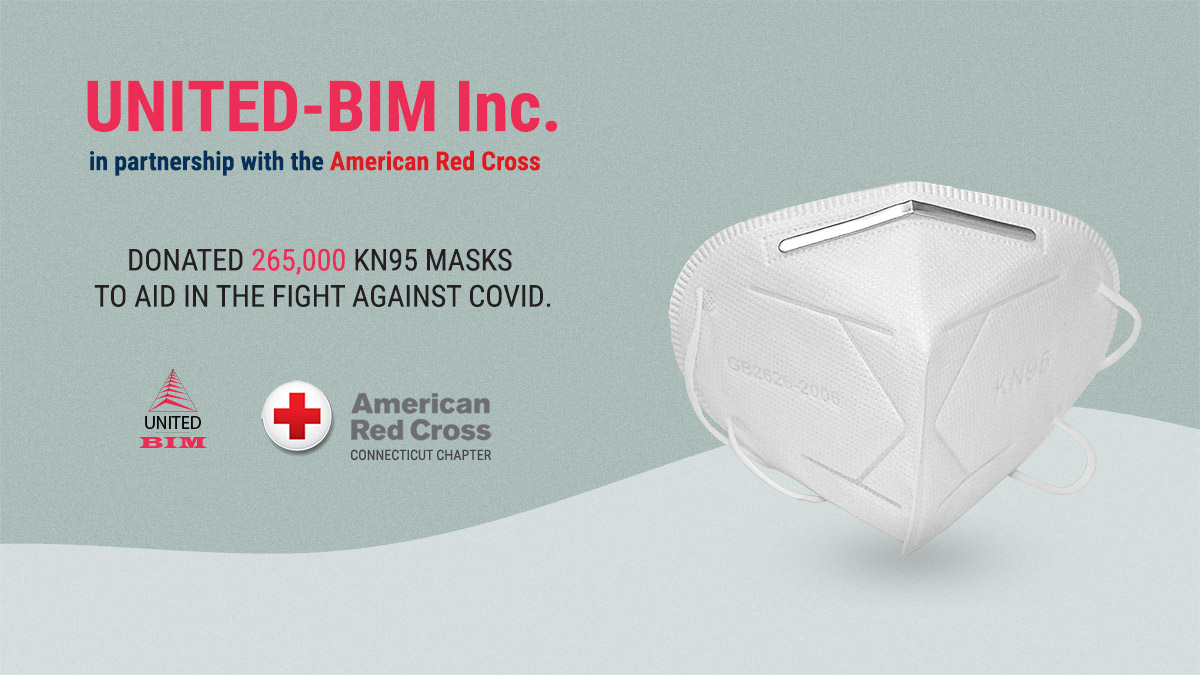 Mask-Donation to American Red Cross CT by United-BIM