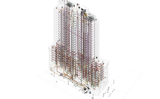 Plumbing Model for a residential tower project in New Jersey