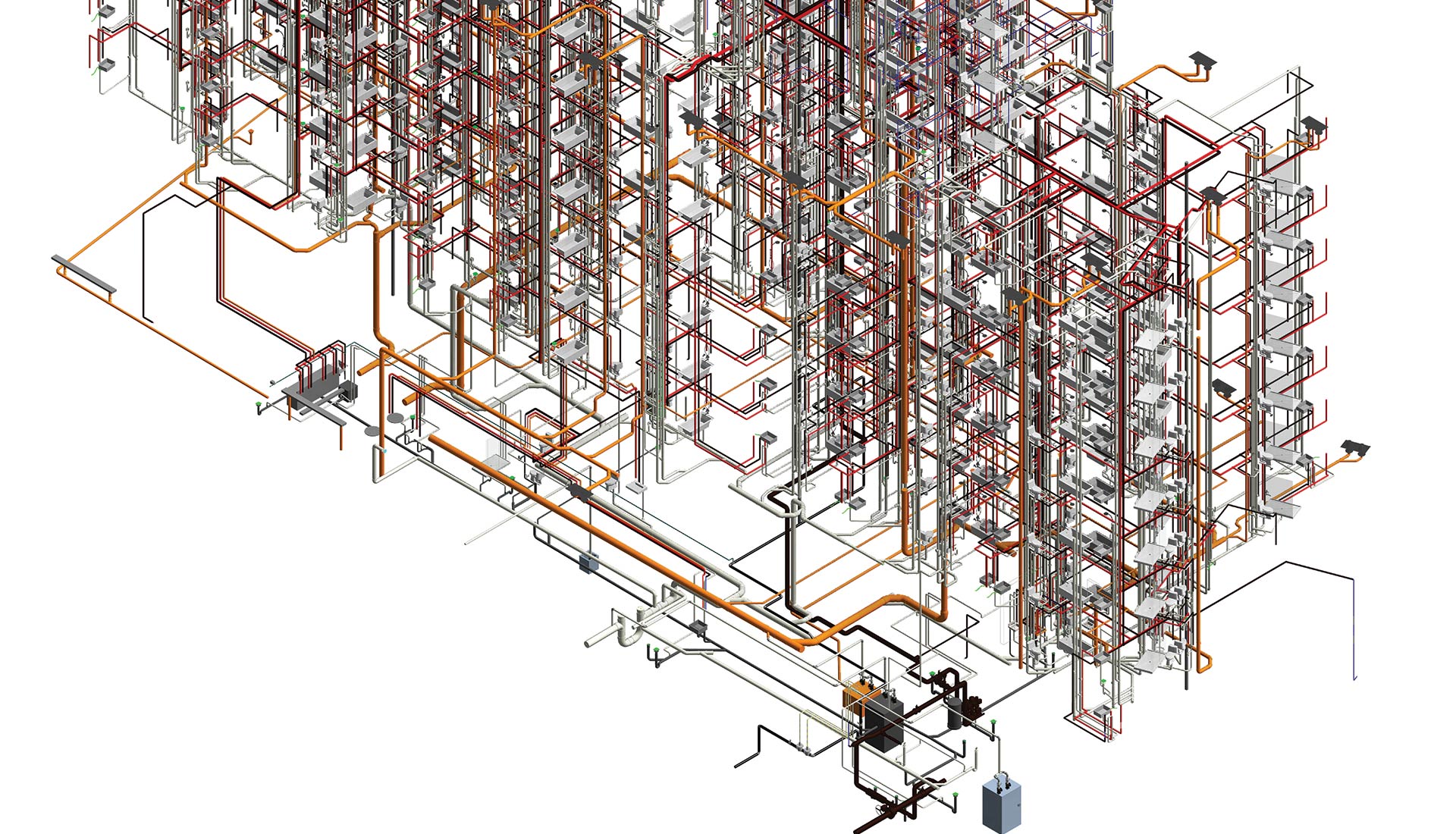 Plumbing Modeling and Coordination for a Residential Project in New Jersey by United-BIM Inc.