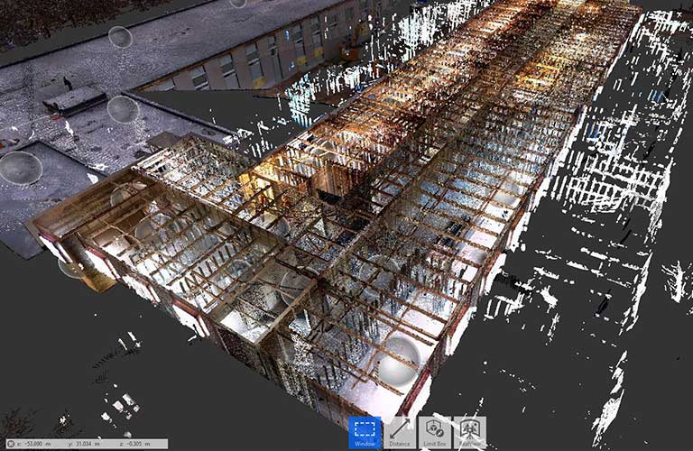 Point cloud scan of Boston Medical center by United-BIM Inc.