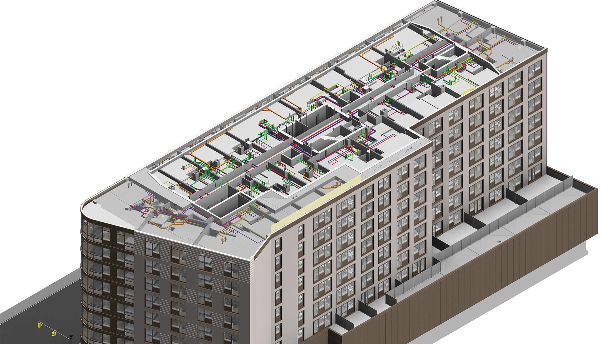 Section of Plumbing Model for Residential Project _United-BIM Inc.