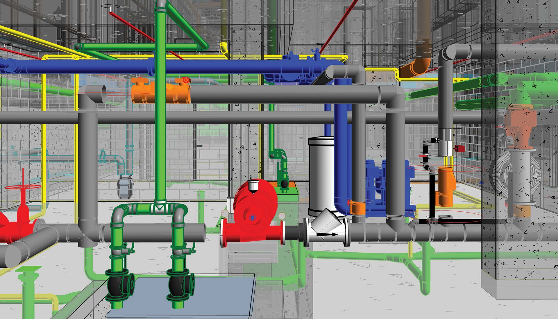 internal plumbing view of new jersey project.