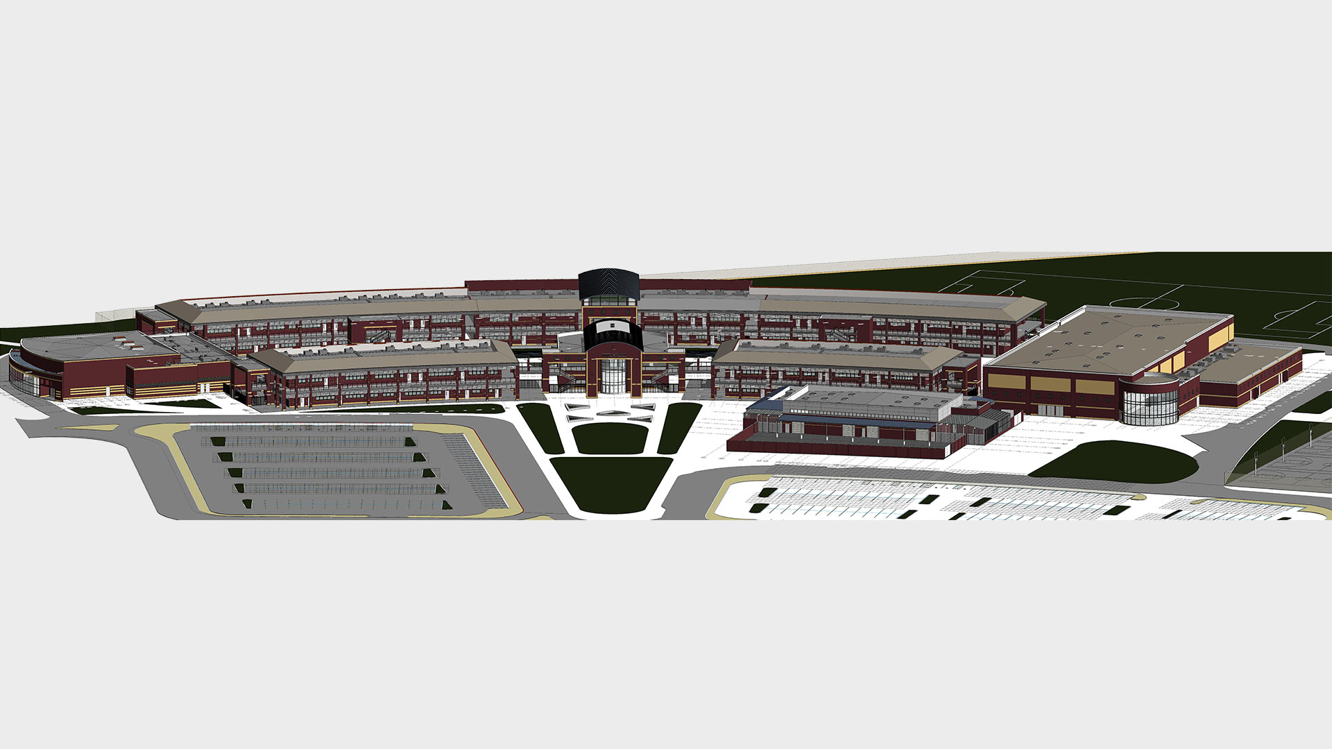 Architectural BIM Model for an Education Project.