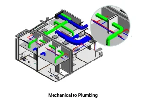 Mechanical to Plumbing clash detection